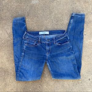 Dark Wash Low-Rise Abercrombie Jeggings